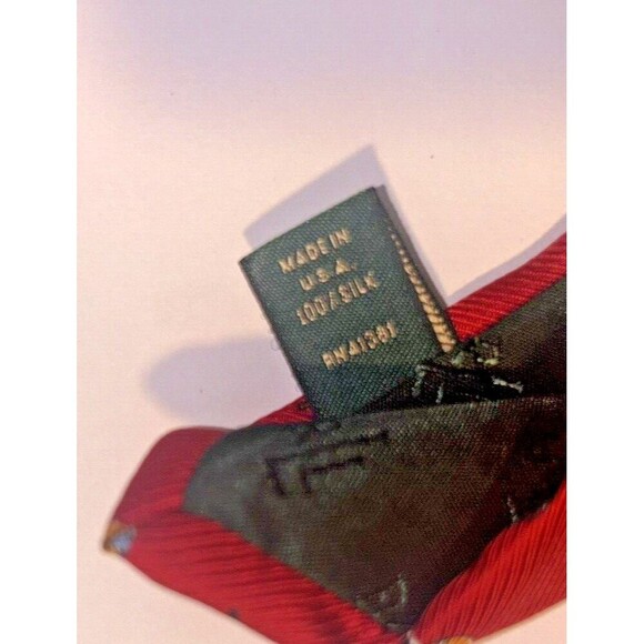 Lauren Ralph Lauren Red Toucan Silk Tie Novelty Classic Preppy - Picture 6 of 6